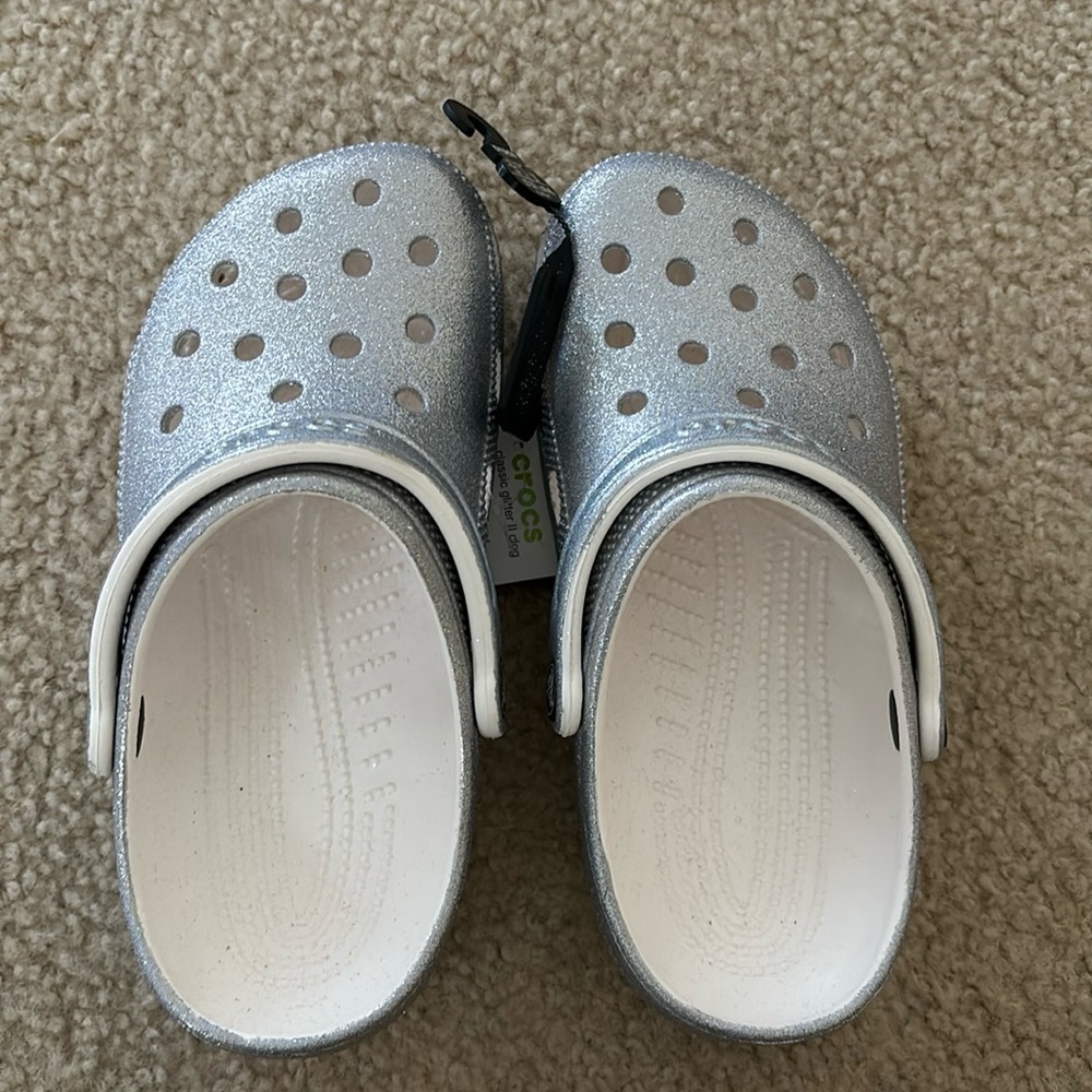 Never Worn Glitter Crocs